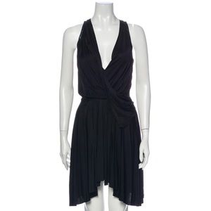 Maje Draped Jersey Sleeveless Stretch V Neck Dress size medium